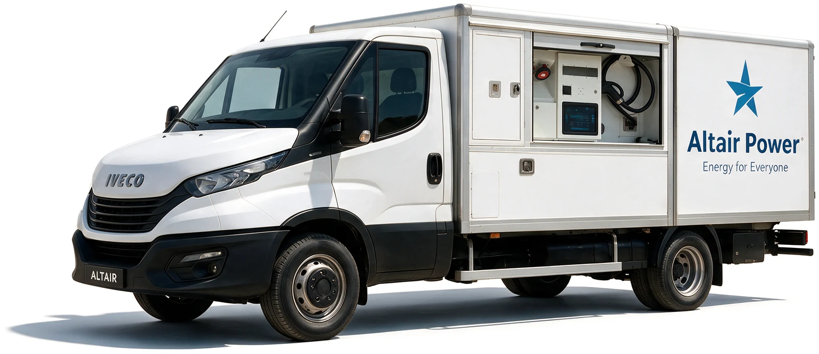 De Altair Power Pack: een IVECO chassis-cabinevoertuig met geïntegreerde waterstofgenerator